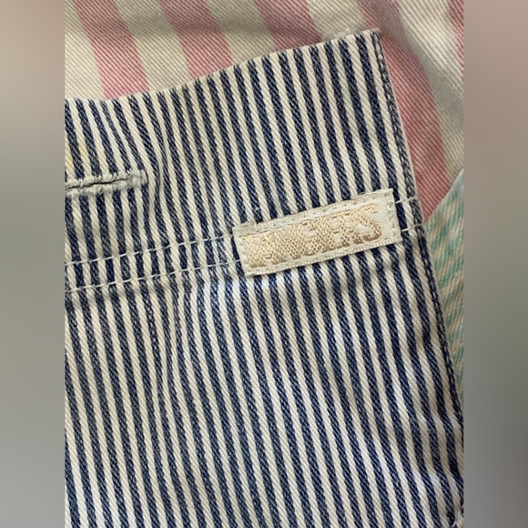 Tangiers Pastel striped 90s multicolor denim jeans jacket unisex - Picture 6 of 14